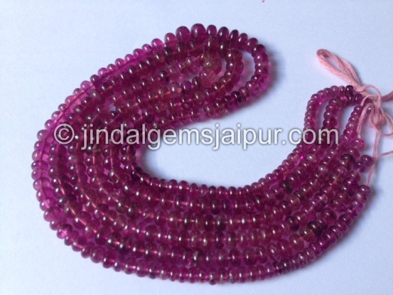 Rubylite Smooth Roundelle Shape Beads